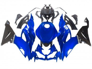 2019-2022 Kawasaki ZX6R Motorcycle Fairings - Blue Glossy Black Canada Websites