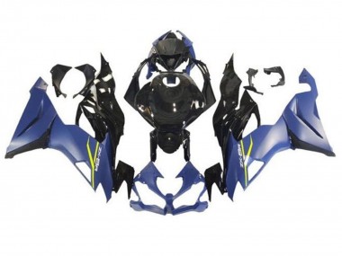 2019-2022 Kawasaki ZX6R Motorcycle Fairings - Matte Blue Glossy Black Canada Websites