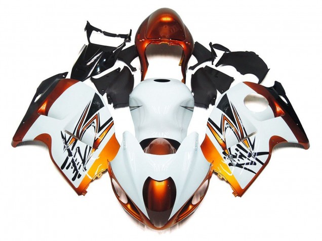 1996-2007 Suzuki GSXR 1300 Hayabusa Motorcycle Fairings - White Orange Black Canada Websites