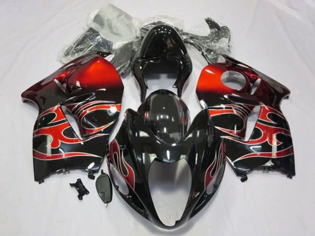 1996-2007 Suzuki GSXR 1300 Hayabusa Motorcycle Fairings - Glossy Black Red Tribal Canada Websites
