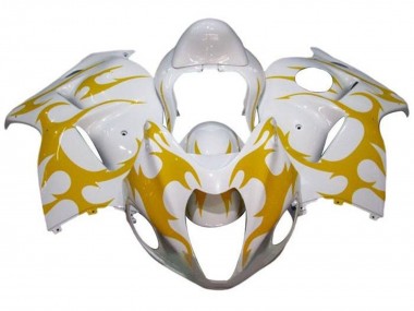 2008-2020 White Yellow Tribal Suzuki GSXR 1300 Hayabusa Motorcycle Fairings Canada Websites