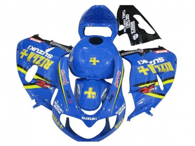 1998-2003 Suzuki TL1000R Motorcycle Fairings - Blue Yellow Black Rizla Hopper Motul Canada Websites