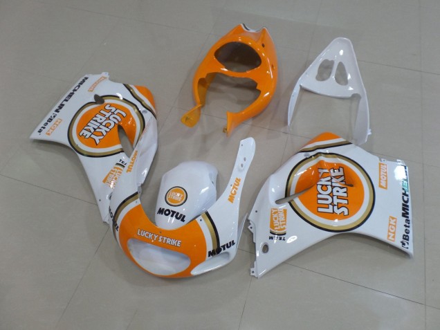 1991-1996 Suzuki RGV250 VJ22 Motorcycle Fairings - White Orange Lucky Strike Motul Canada Websites