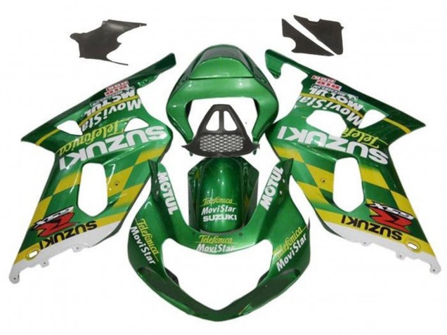 2000-2002 Suzuki GSXR1000 Motorcycle Fairings - Green Yellow White Motul Canada Websites