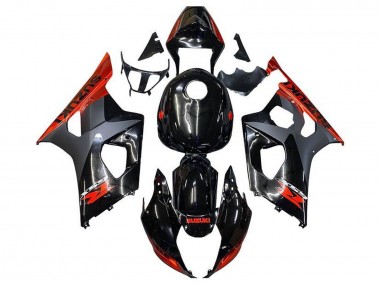 2003-2004 Suzuki GSXR 1000 Motorcycle Fairings - Glossy Black Matte Black Orange Canada Websites