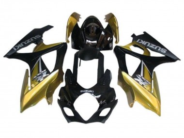 2005-2006 Suzuki GSXR 1000 Motorcycle Fairings - Black Gold Silver Canada Websites
