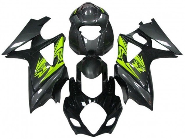 2005-2006 Suzuki GSXR 1000 Motorcycle Fairings - Black Grey Neon Yellow Canada Websites