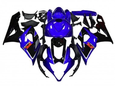 2005-2006 Suzuki GSXR 1000 Motorcycle Fairings - Blue Black White Stripe Canada Websites