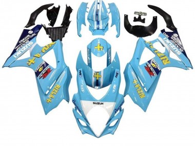 2005-2006 Suzuki GSXR 1000 Motorcycle Fairings - Light Blue Yellow Black Rizla Canada Websites