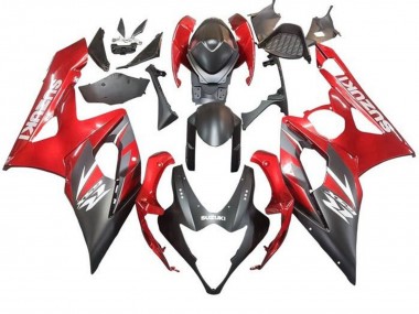 2005-2006 Suzuki GSXR 1000 Motorcycle Fairing - Matte Black Red Canada Websites