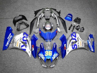 2017-2024 Suzuki GSXR1000 Motorcycle Fairings - Blue Silver Ecstar 36 Canada Websites