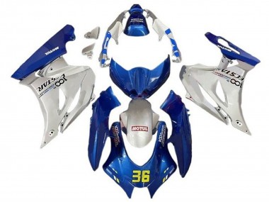 2017-2024 Suzuki GSXR1000 Motorcycle Fairings - Blue Silver Motul 36 Canada Websites