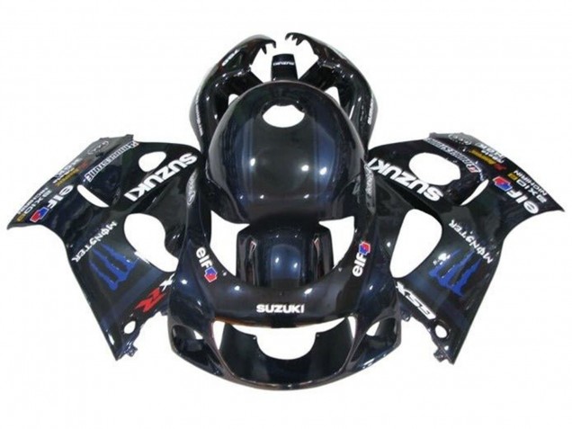 1996-2000 Suzuki GSXR 600 / GSXR 750 Motorcycle Fairings - Black Dark Blue Monster Canada Websites