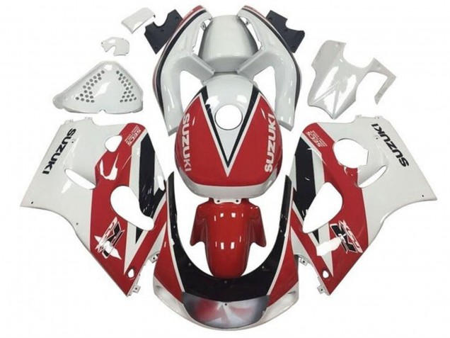 1996-2000 Suzuki GSXR 600 / GSXR 750 Motorcycle Fairings - Red White Black Stripe Canada Websites