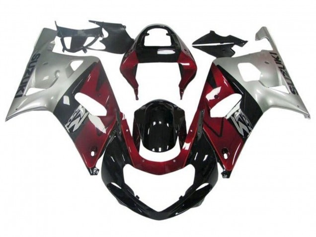 2001-2003 Suzuki GSXR 600 / GSXR 750 Motorcycle Fairing - Silver Red Glossy Black Canada Websites