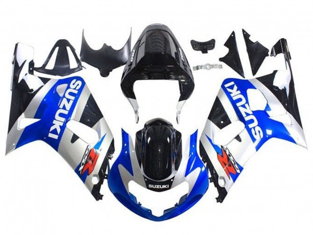 2001-2003 Suzuki GSXR 600 / GSXR 750 Motorcycle Fairings - Blue Silver Glossy Black Canada Websites