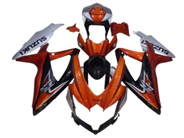 2008-2010 Suzuki GSXR 600 / GSXR 750 Motorcycle Fairing - Silver Orange Glossy Black Canada Websites