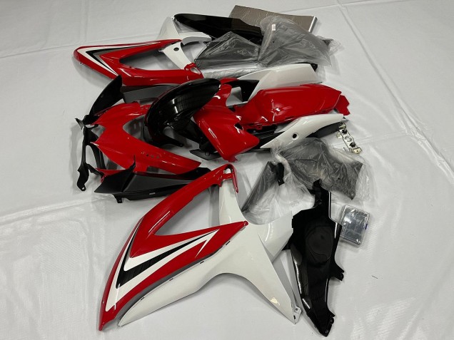 2008-2010 Suzuki GSXR 600 / GSXR 750 Motorcycle Fairing - White Red Glossy Black Canada Websites