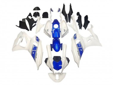 2021-2024 Yamaha YZF R7 Motorcycle Fairings - White Blue Stripe Canada Websites