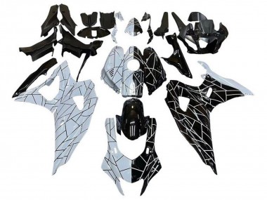 2021-2024 Yamaha YZF R7 Motorcycle Fairings - White Black Split Stripe Canada Websites