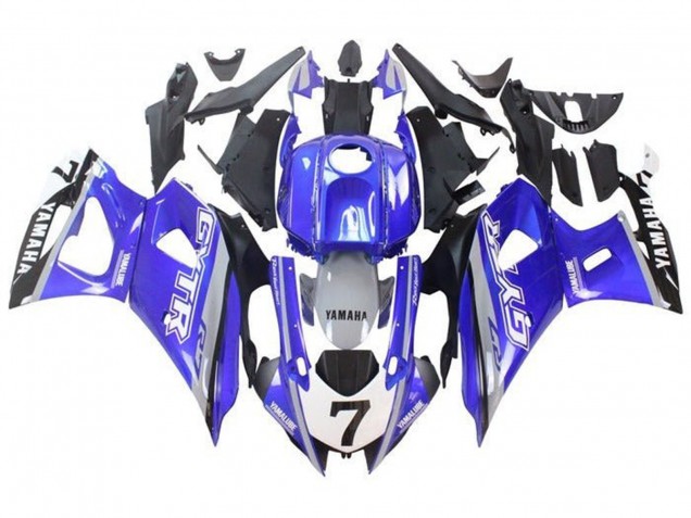 2021-2024 Yamaha YZF R7 Motorcycle Fairings - Blue Grey White GYTR Canada Websites