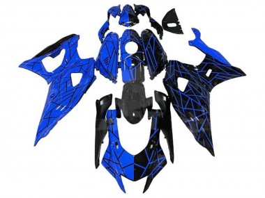 2021-2024 Yamaha YZF R7 Motorcycle Fairings - Blue Black Split Lines Canada Websites