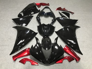 2009-2011 Yamaha YZF 1000 R1 Motorcycle Fairings - Glossy Black Red Canada Websites