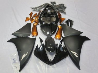 2009-2011 Yamaha YZF 1000 R1 Motorcycle Fairings - Glossy Black Matte Black Orange Canada Websites