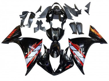 2009-2011 Yamaha YZF 1000 R1 Motorcycle Fairings - Glossy Black Silver Red Stripe Canada Websites