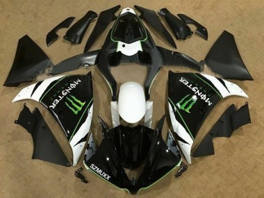 2009-2011 Yamaha YZF 1000 R1 Motorcycle Fairings - White Black Green Monster Energy Canada Websites