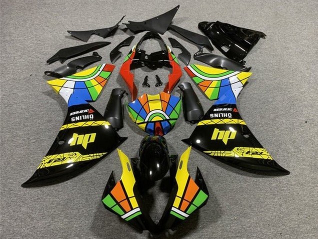 2009-2011 Yamaha YZF 1000 R1 Motorcycle Fairings - Black Yellow HP Color Wheel Canada Websites