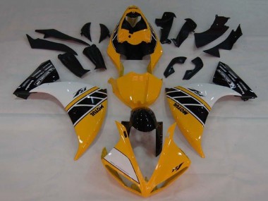 2009-2011 Yamaha YZF 1000 R1 Motorcycle Fairing - Yellow White Black Stripe Canada Websites