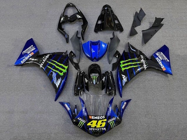 2012-2014 Yamaha YZF 1000 R1 Motorcycle Fairings - Glossy Black Blue Green Monster Energy ENEOS Yamalube Canada Websites