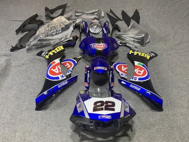 2015-2019 Yamaha YZF 1000 R1 Motorcycle Fairings - Blue White Black Red Pata 22 Canada Websites
