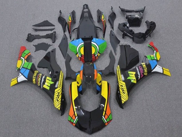2015-2019 Yamaha YZF 1000 R1 Motorcycle Fairings - Black Green White Yellow Red Black Color Wheel HP Canada Websites