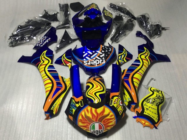 2015-2019 Yamaha YZF 1000 R1 Motorcycle Fairings - Blue Yellow Orange Tribal Sun Canada Websites