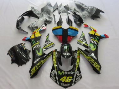 2015-2019 Yamaha YZF 1000 R1 Motorcycle Fairings - Yellow Blue Red Black Green Monster MoviStar Semakin Didepan ENEOS 46 Canada Websites