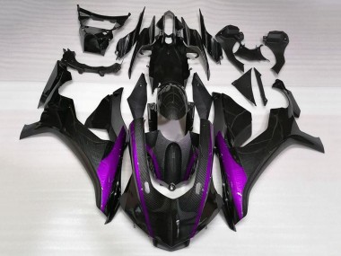 2020-2025 Yamaha YZF 1000 R1 Motorcycle Fairings - Faux Carbon Fiber Purple Stripe Canada Websites