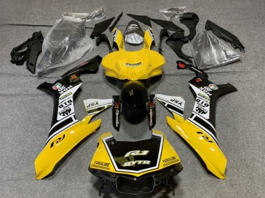 2020-2025 Yamaha YZF 1000 R1 Motorcycle Fairings - Yellow White Glossy Black GYTR Canada Websites