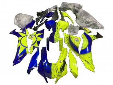 2020-2025 Yamaha YZF 1000 R1 Motorcycle Fairings - Blue Yellow Sun Moon Canada Websites
