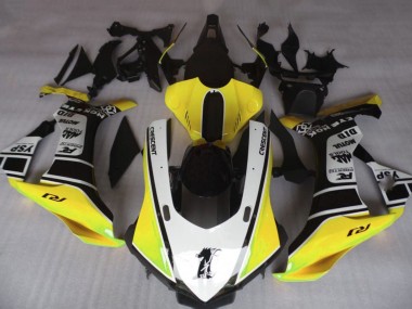 2020-2025 Yamaha YZF 1000 R1 Motorcycle Fairings - Yellow White Glossy Black Motul YSP Canada Websites
