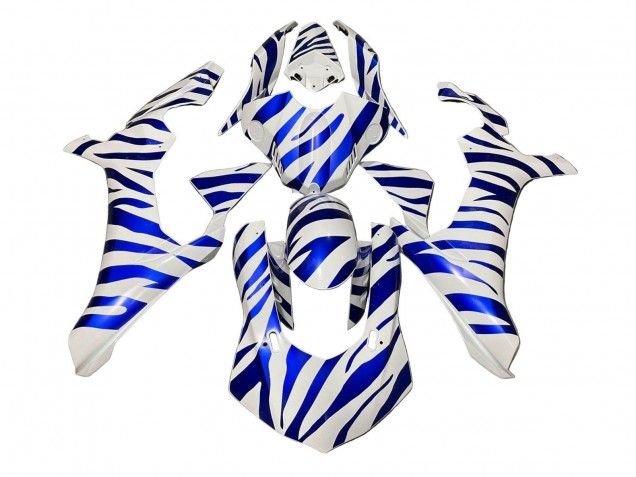 2020-2025 Yamaha YZF 1000 R1 Motorcycle Fairings - White Blue Zebra Canada Websites