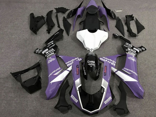 2020-2025 Yamaha YZF 1000 R1 Motorcycle Fairings - Purple White Glossy Black Sam Canada Websites