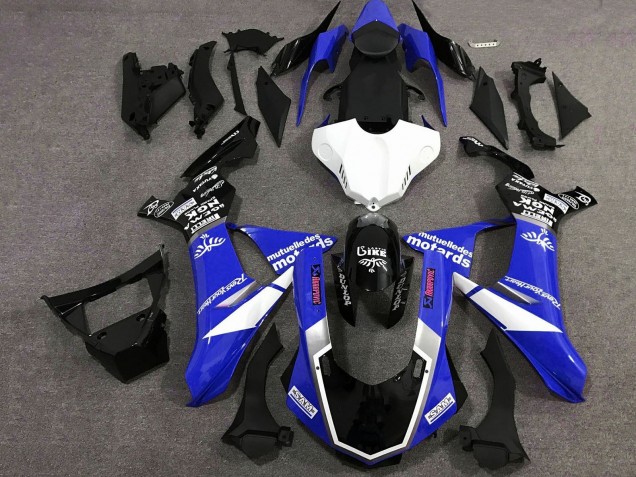 2020-2025 Yamaha YZF 1000 R1 Motorcycle Fairings - Blue White Glossy Black Sam Canada Websites