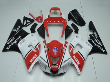 1998-1999 Yamaha YZF 1000 R1 Motorcycle Fairings - Red White Glossy Black Petronas Yamalube Canada Websites