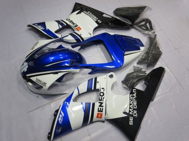 1998-1999 Yamaha YZF 1000 R1 Motorcycle Fairings - White Blue Glossy Black ENEOS Semakin Didepan Canada Websites