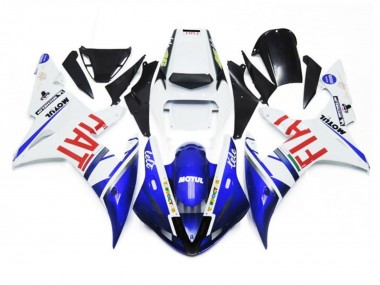 2002-2003 Yamaha YZF 1000 R1 Motorcycle Fairings - White Blue Red Fiat Motul Canada Websites