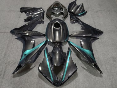 2004-2006 Yamaha YZF 1000 R1 Motorcycle Fairings - Carbon Fiber Style Teal Green Canada Websites