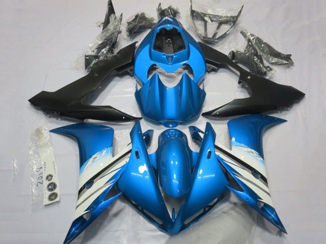 2004-2006 Yamaha YZF 1000 R1 Motorcycle Fairings - Light Blue White Matte Black Canada Websites