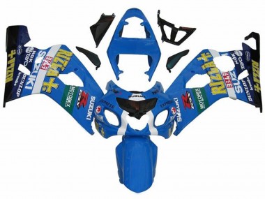2004-2005 Suzuki GSXR 600 / GSXR 750 Motorcycle Fairings - Blue Green Black Yellow Rizla Canada Websites